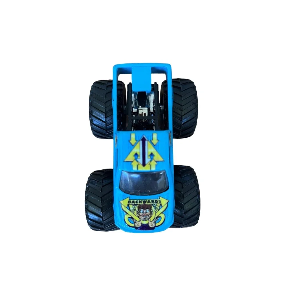 Hot Wheels Monster Jam Backwards Bob Kids 1:64 Blue Diecast Monster Truck Rare